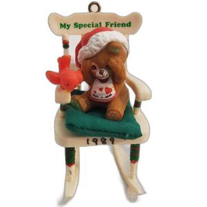 🌍5/$10🌎 1987 Peek-A-Bear My Special Friend Enesco Christmas Ornament